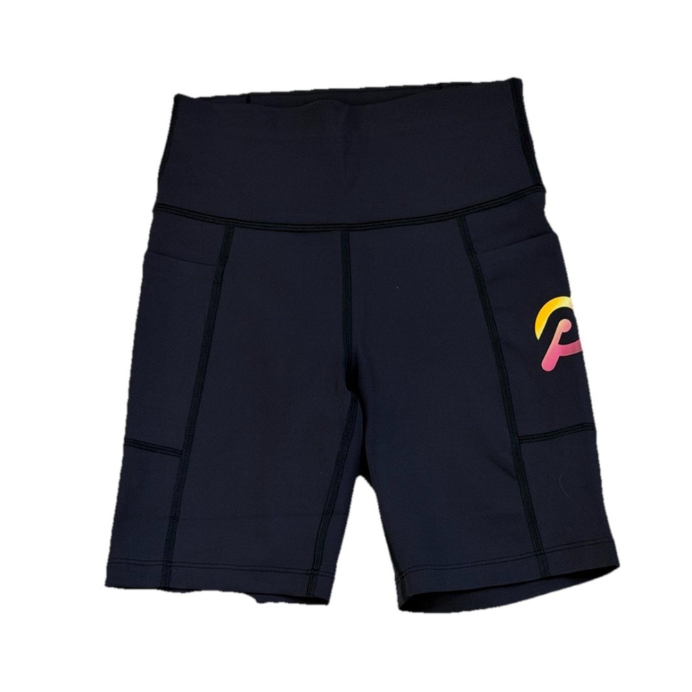 PELOTON MOVE MISSION SEAMED POCKET BIKE SHORT 6” BLACK COLOR SIZE XS NWT